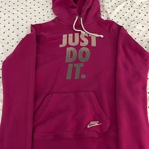 nike just do it pink sweatshirt